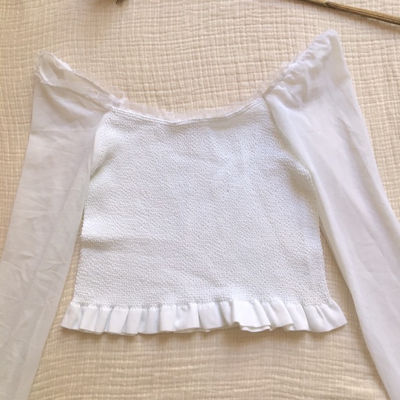 Dolls Kill Off Shoulder Top - Picture 1 of 2